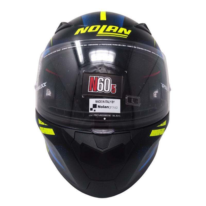 CASCO NOLAN N60-5 CERRADO TALLA M SECUTOR COLOR NGO/AZUL/AMARILLO