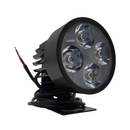 FARO AUXILIAR REDONDO 4 HYPER LEDS COLOR NEGRO 4W 8-80V