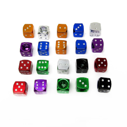 TAPON VALVULA RIN DADOS (VARIOS COLORES - VENTA POR PIEZA)