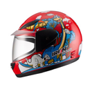 CASCO MASUDA INFANTIL CERRADO IR-109 DINO KIDS COLOR ROJO