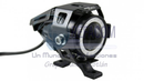 FARO AUXILIAR MINI LED IR-UM7 COLOR NEGRO C/OJO DIABLO ROJO Y ANGEL AZUL 12-80V 10W 6000K 1200LM
