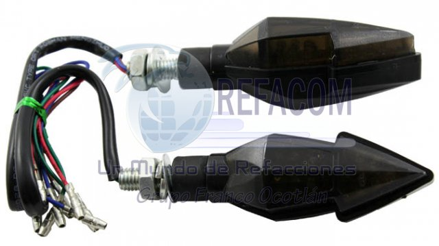 DIRECCIONAL IRON RACING LED IR1030 LUZ AMARILLA/AZUL EFECTO RUNNING