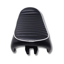 ASIENTO UNIVERSAL CAFE RACER BORDE BLANCO IR-501 COLOR NEGRO