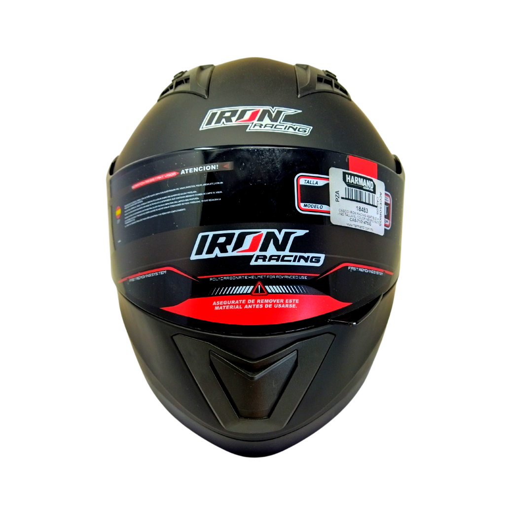 HARMAND CASCO IRON RACING ABATIBLE IR 190 TALLA L COLOR NEGRO MATE C LUZ LED
