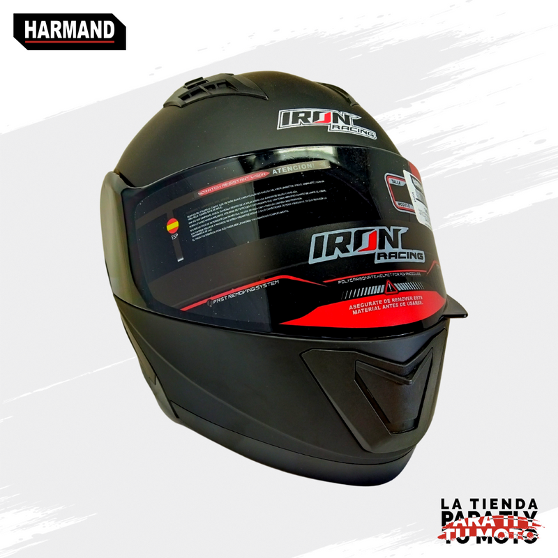HARMAND CASCO IRON RACING ABATIBLE IR 190 TALLA L COLOR NEGRO