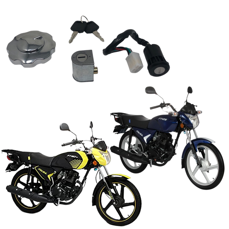 SWITCH ENCENDIDO P/ FT 125 FT 150TS (INCLUYE CERRADURAS Y TAPON DE GASOLINA)