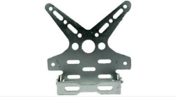 PORTA PLACA DECORATIVO IRON RACING COLOR PLATA