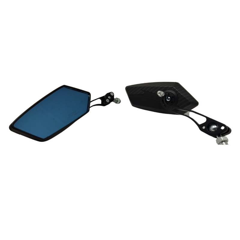 ESPEJO DECORATIVO IRON RACING MODERNO COLOR NEGRO/FIBRA