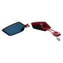 ESPEJO DECORATIVO IRON RACING MODERNO COLOR NEGRO/ROJO