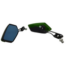 ESPEJO DECORATIVO IRON RACING MODERNO COLOR NEGRO/VERDE