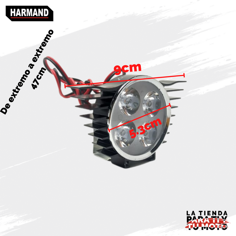 FARO AUXILIAR HYPER LED IRON RACING IR-0900 COLOR NEGRO 8-80V 4W 200LM