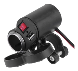 CARGADOR USB P/ MOTO UNIVERSAL IR-3016 DOBLE FUNCION (ENCENDEDOR)